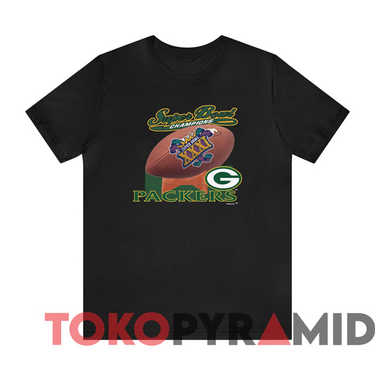 90s Green Bay Packers Super Bowl Champions Football T-shirt