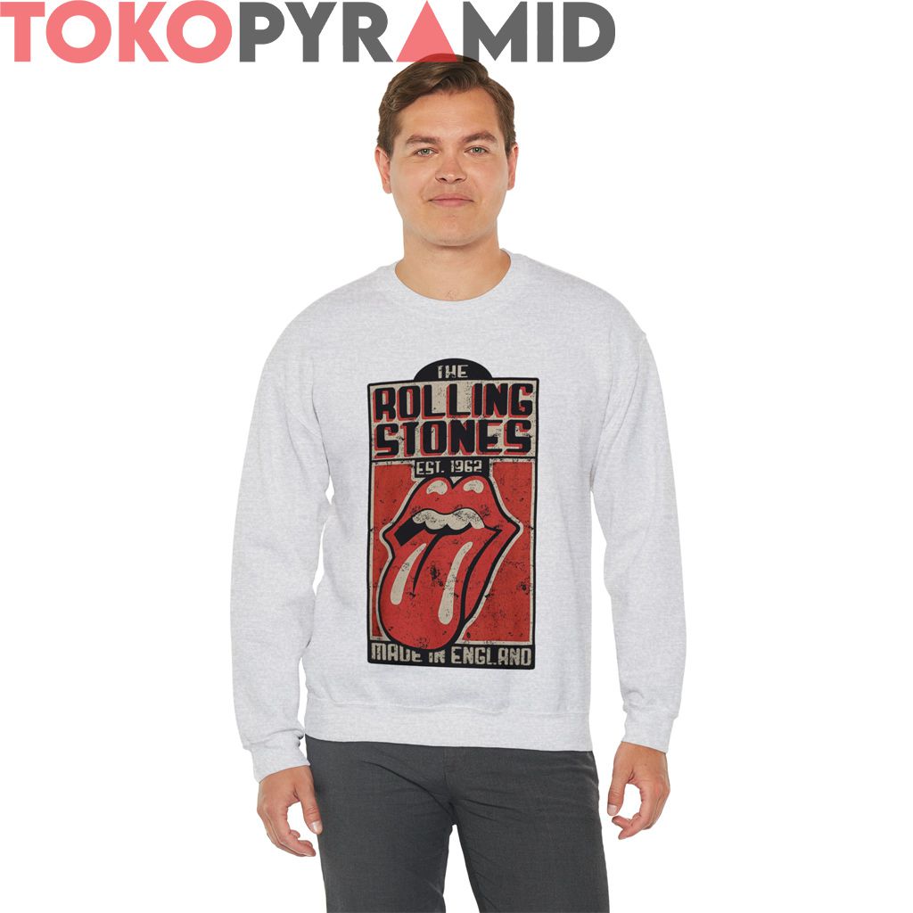 60s Vintage The Rolling Stones Est 1962 Made in England Rare Sweatshirt