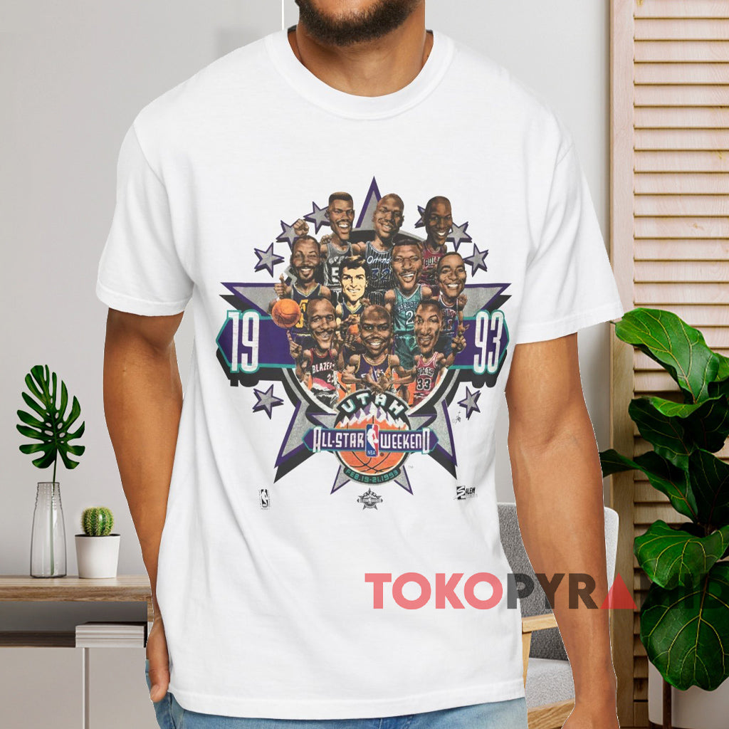 1993 NBA All Star Weekend Caricature T-Shirt