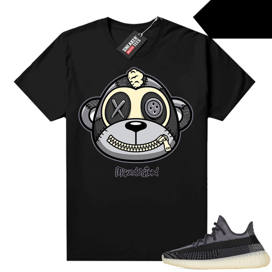 Yeezy 350 V2 Carbon Sneaker Match Tees Black Misunderstood Monkey