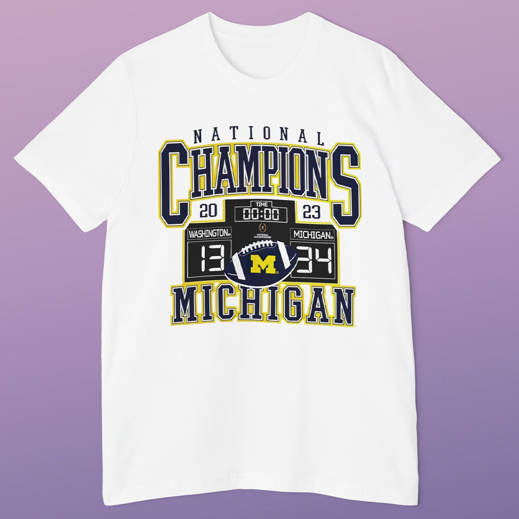 2023 Michigan National Champions Scoreboard Shirt