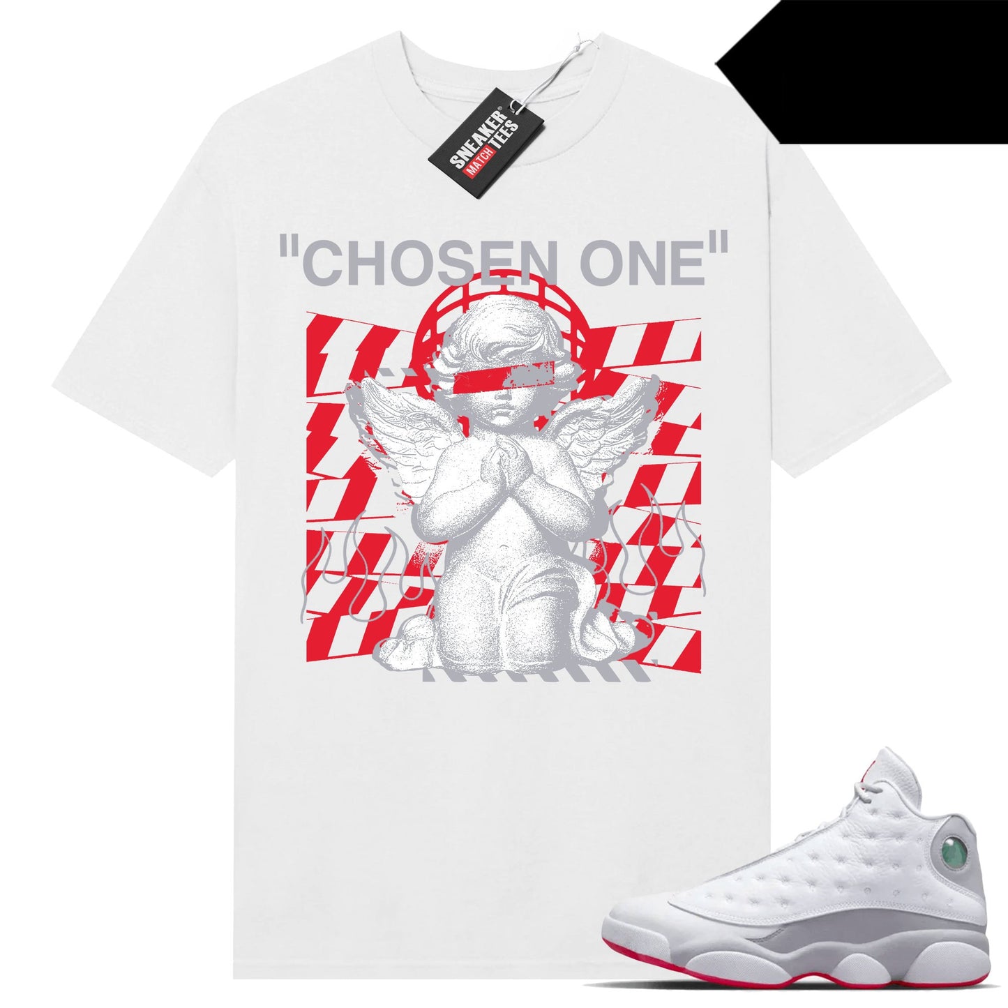 Wolf Grey 13s shirts to match Sneaker Match Tees White Chosen One