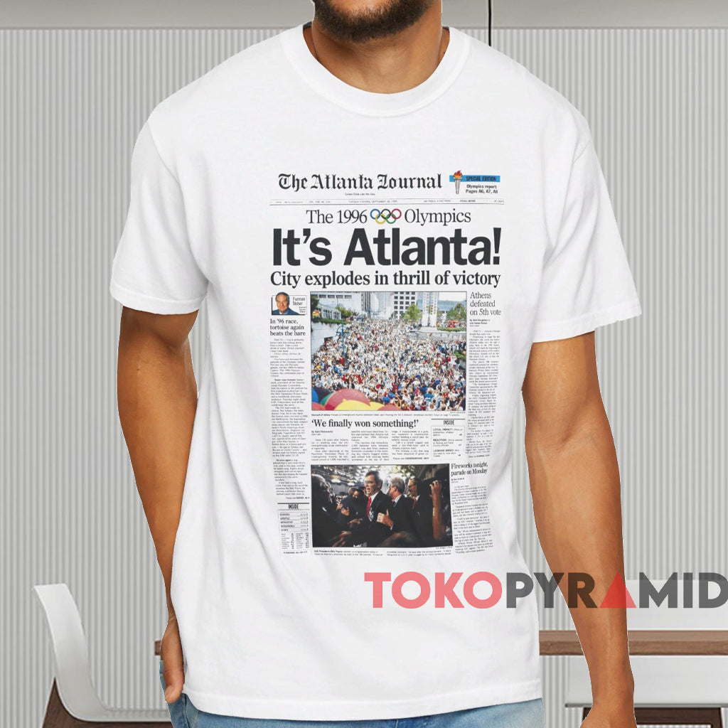 1996 Olympics Atlanta Journal Newspaper T-shirt