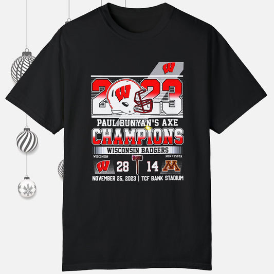 Wisconsin Badgers 2023 Paul Bunyan's Axe Champions T-Shirt