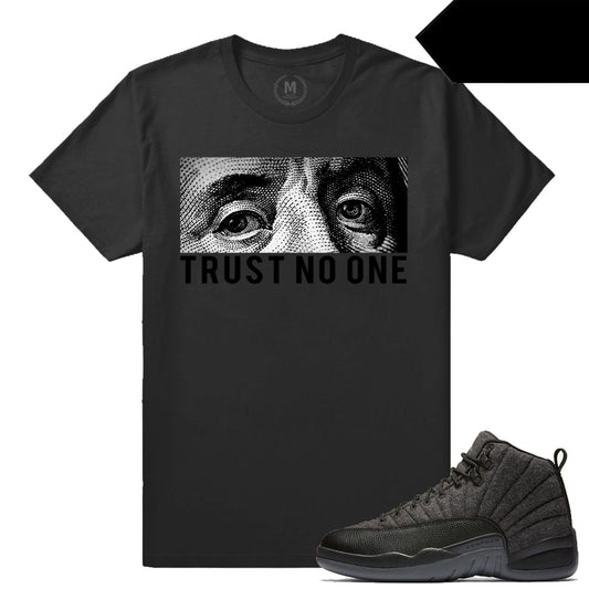 Wool 12s Sneaker Match Tees Dark Grey Trust No One