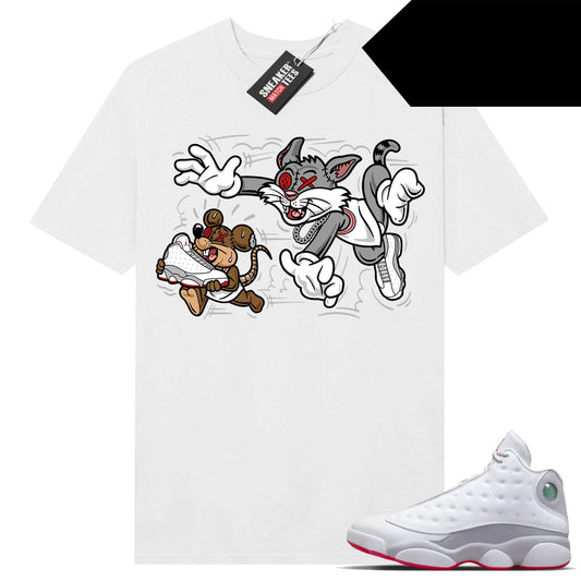 Wolf Grey 13s shirts to match Sneaker Match Tees White Finessed