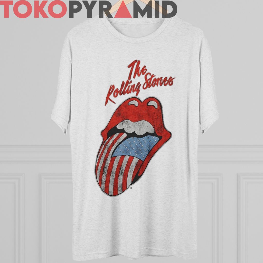 Vintage The Rolling Stones American Flag Tongue Rare Shirt