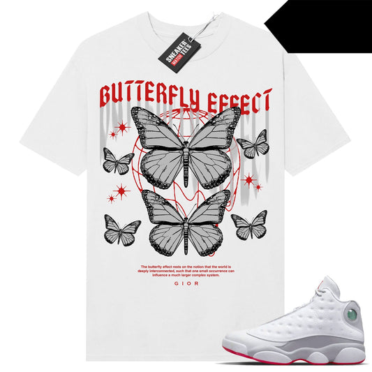 Wolf Grey 13s shirts to match Sneaker Match Tees White Butterfly Effect