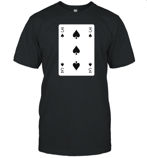 3 Of Spades Playing Card T-Shirt