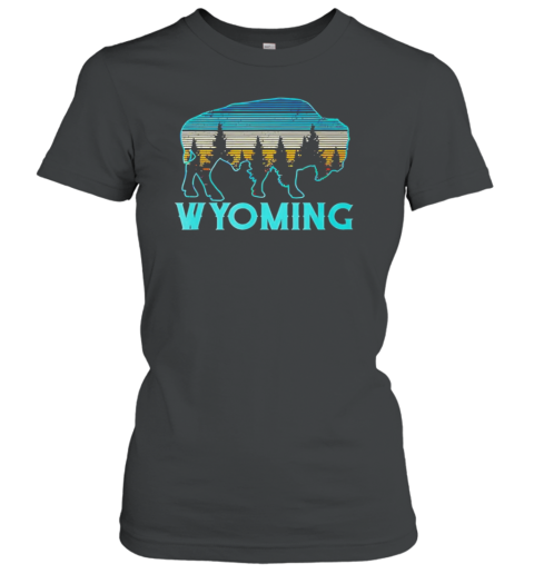 Wyoming Bison American Buffalo Retro T-Shirt