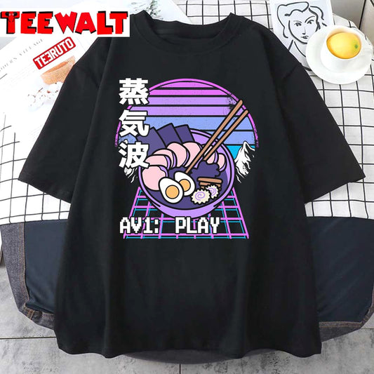 Aesthetic Ramen 90s Retrowave Sunset Pastel Goth Unisex T-Shirt