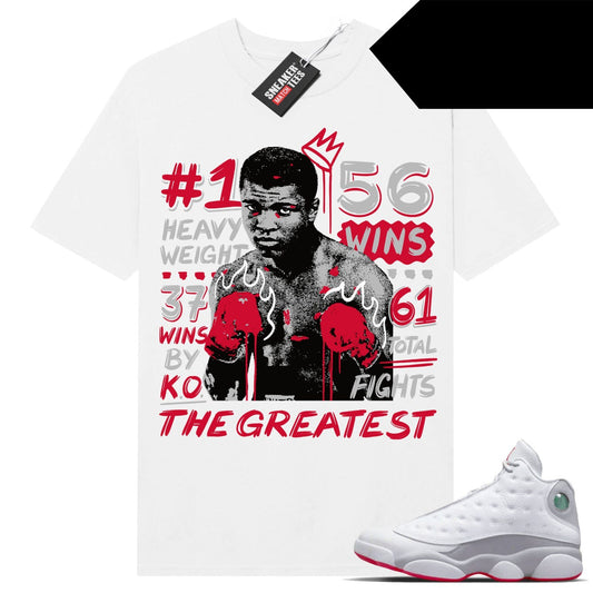 Wolf Grey 13s shirts to match Sneaker Match Tees White Greatest