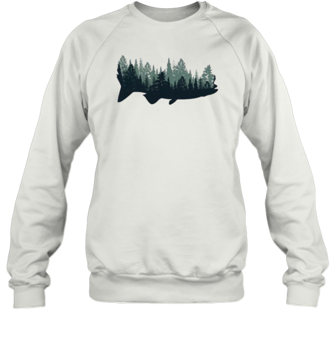 Wildlife Fishing Pine Trees Fisherman Nature T-Shirt