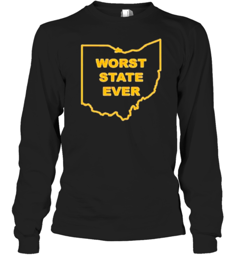 Worst State Ever Ohio State Map T-Shirt