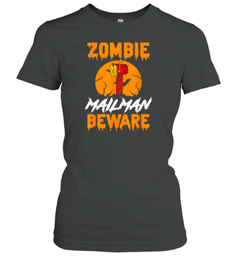 Zombie Mailman Beware Halloween T-Shirt