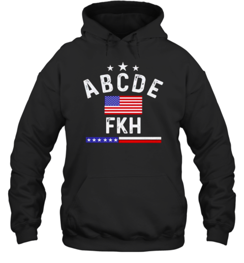 ABCDE FKH Anti Kamala Harris USA Flag T-Shirt