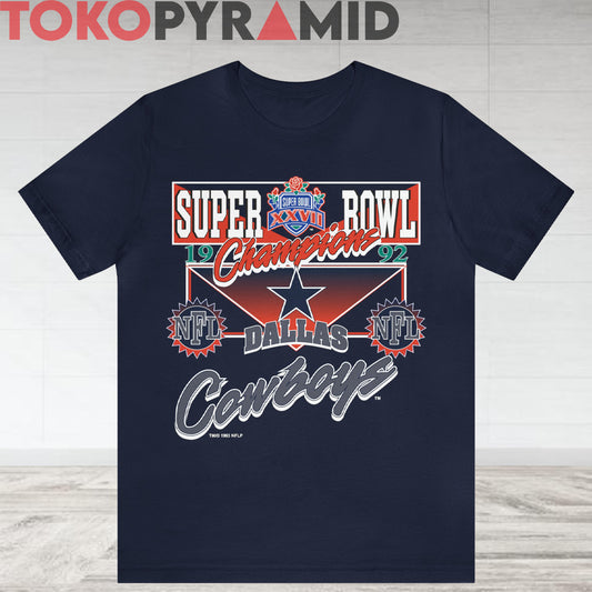 90s Vintage Dallas Cowboys 1992 Super Bowl Champions XXVII NFL Tee