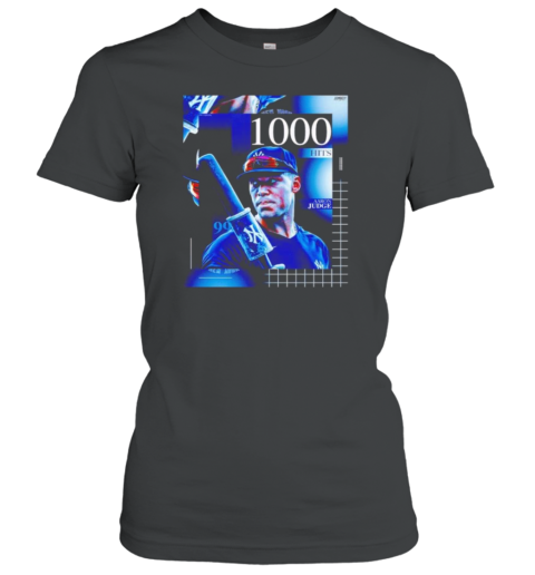 Aaron Judge New York Yankees 1000 Career Hits Baseball T-Shirt