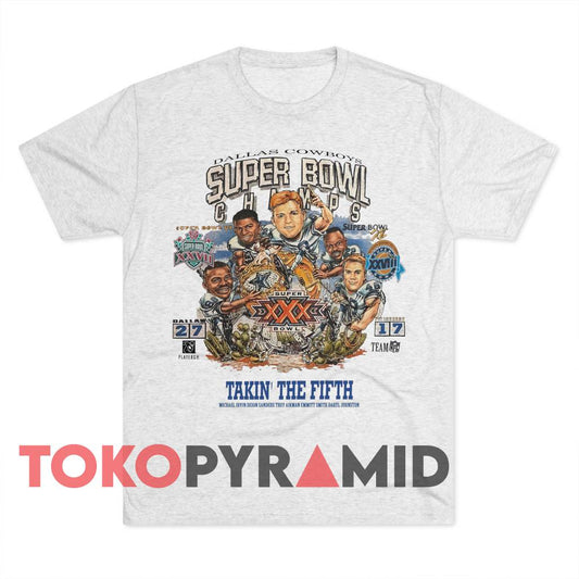 90s Dallas Cowboys Caricature Takin' The Fifth Super Bowl Champs T-shirt