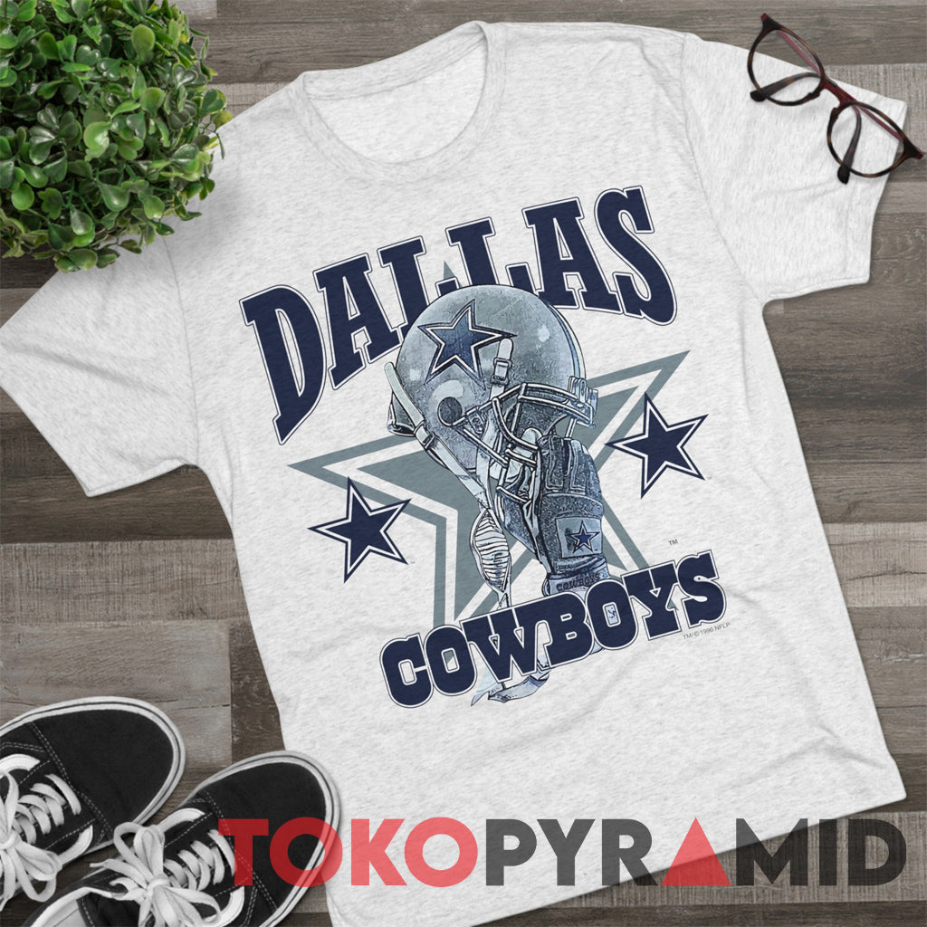 90s Vintage NFL Dallas Cowboys 1996 Helmet Rare T-shirt