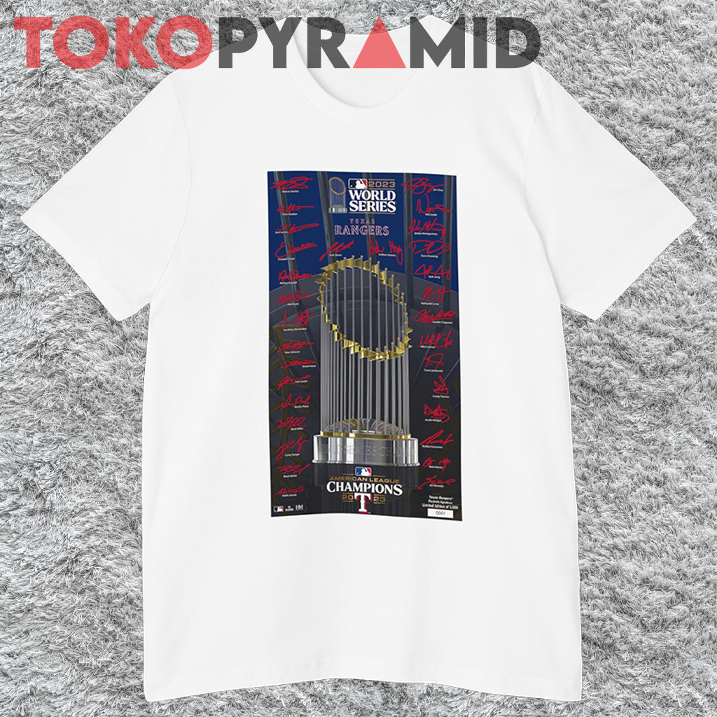 World Series 2023 Texas Rangers Signature Trophy Shirt