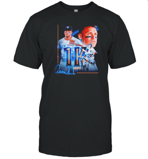 Aaron Judge New York Yankees 1000 Hits Signature T-Shirt