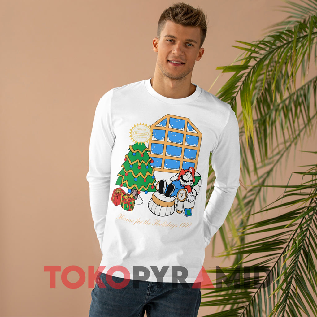 1992 Christmas Mario Home For The Holidays Sweatshirt