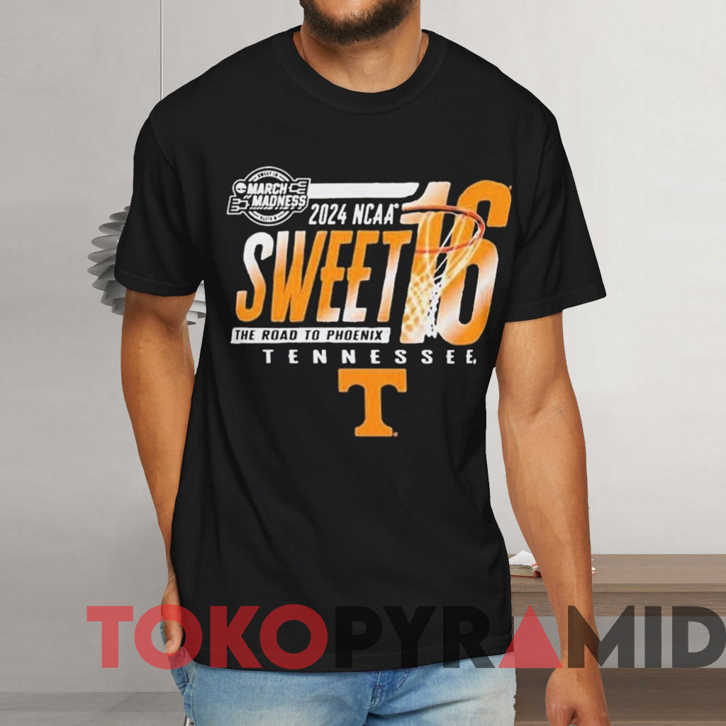 2024 NCAA Tennessee Volunteers Sweet 16 The Road To Phoenix Shirt