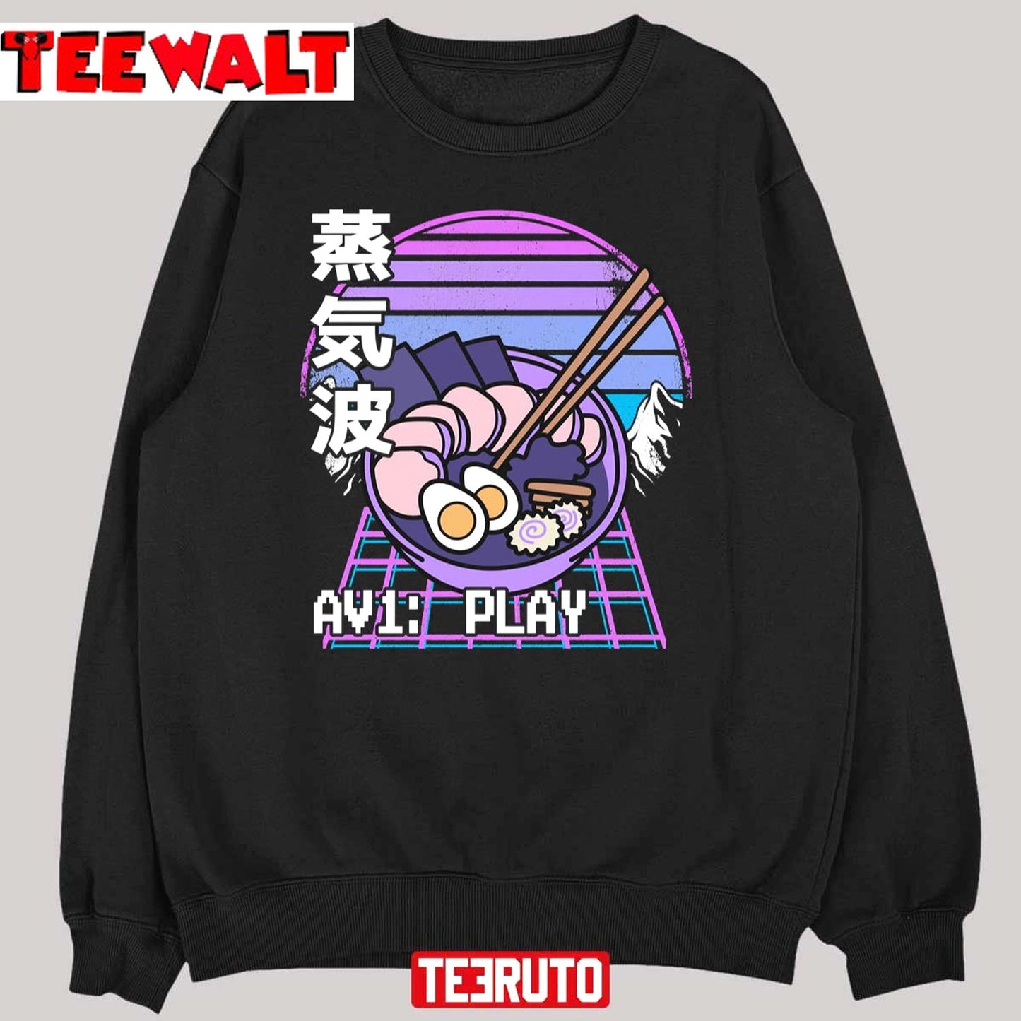 Aesthetic Ramen 90s Retrowave Sunset Pastel Goth Unisex T-Shirt