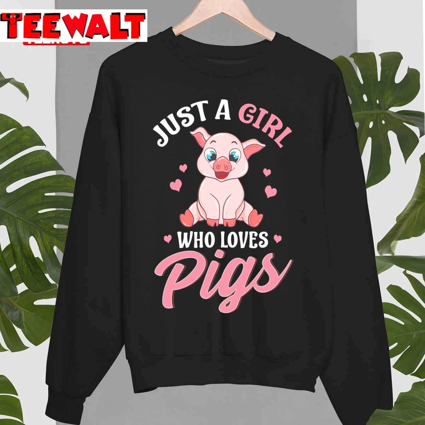 Adorable Just A Girl Who Loves Pigs Women Unisex T-Shirt