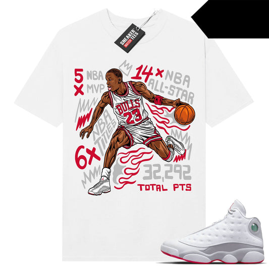 Wolf Grey 13s shirts to match Sneaker Match Tees White Fast Break