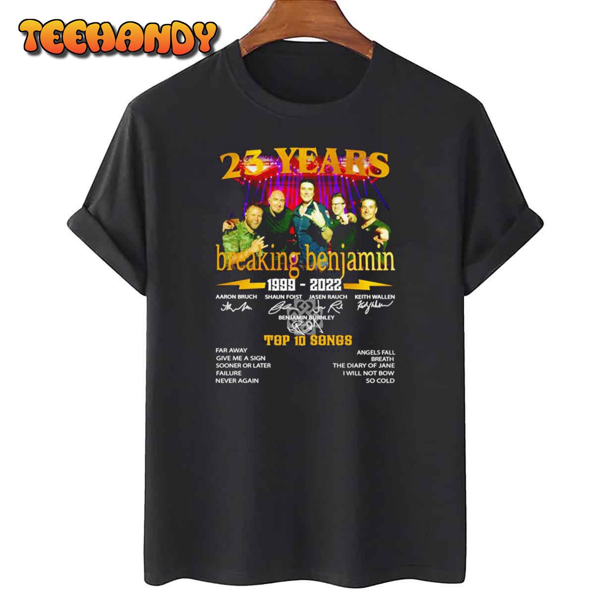 23 Years 1999 2022 Top 10 Song Signatures Thank You For The Memories Unisex T-Shirt