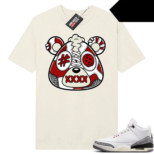 White Cement 3s to match Sneaker Match Tees Sail Sneakerhead Bear